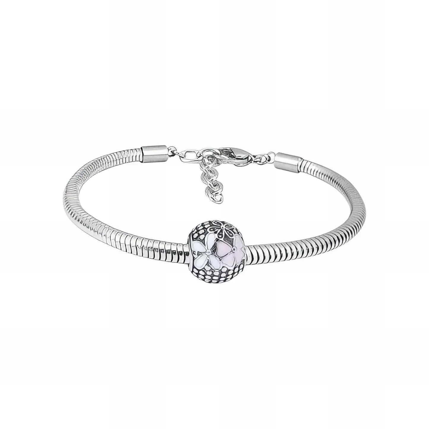 Ατσάλινο βραχιόλι με charm (B3292)