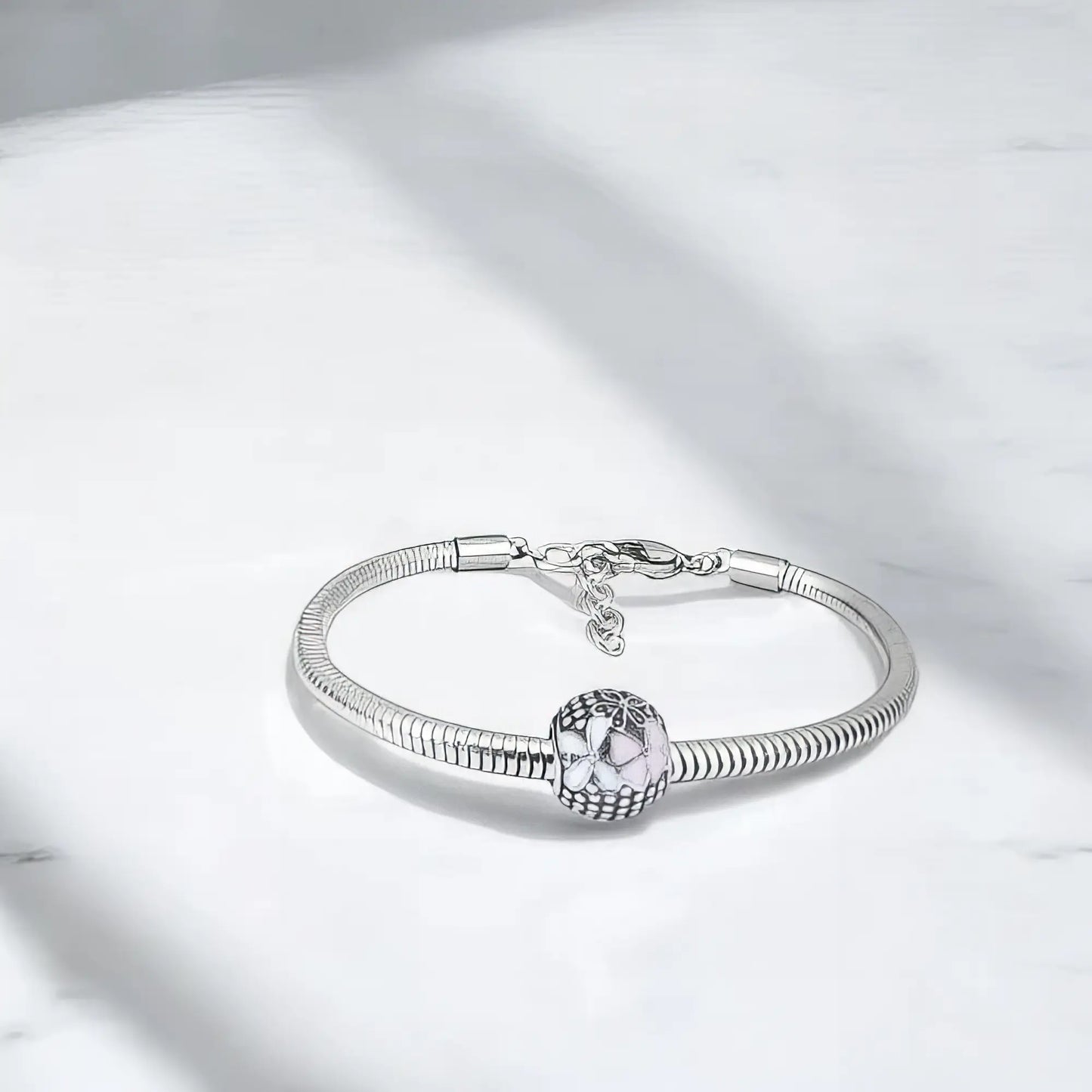 Ατσάλινο βραχιόλι με charm (B3292)