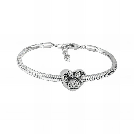 Ατσάλινο βραχιόλι με charm (B3295)