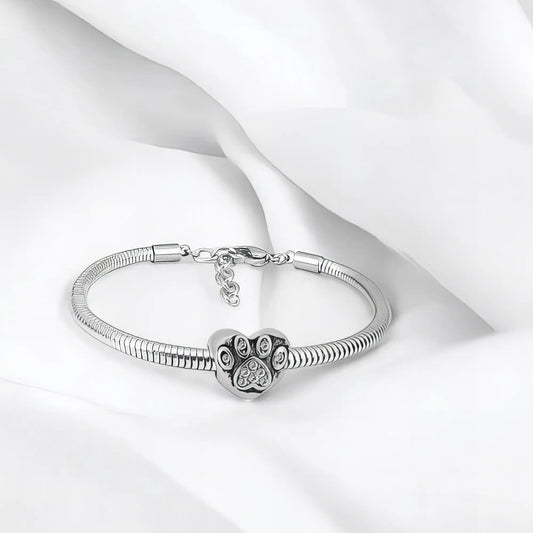 Ατσάλινο βραχιόλι με charm (B3295)
