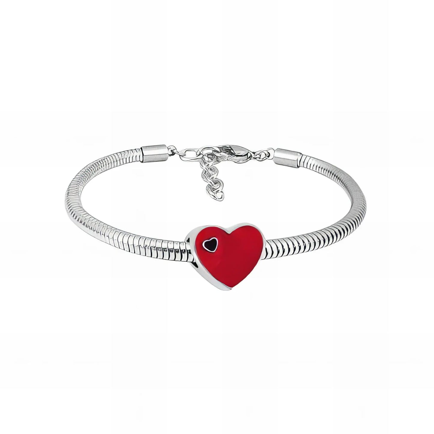Ατσάλινο βραχιόλι με charm (B3298)