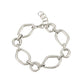 Ατσάλινο Βραχιόλι με Οβάλ Κρίκους – Ασημί (B1725)