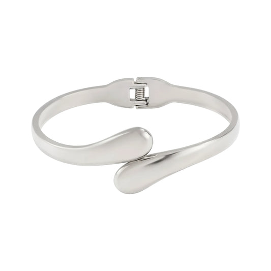 Ατσάλινο Βραχιόλι “Waterdrop” – Ασημί (B1741)