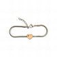 Ατσάλινο βραχιόλι με charm (B3299)