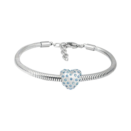 Ατσάλινο βραχιόλι με charm (B3340)