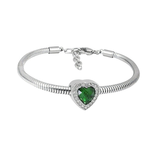 Ατσάλινο βραχιόλι με charm (B3342)