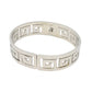Ατσάλινη χειροπέδα Greek Key – Ασημί (BA1000)