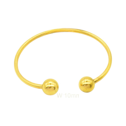 Ατσάλινο Χρυσό Βραχιόλι Cuff Επιχρυσωμένο (BA1024)