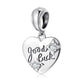 Charm από ασήμι 925 καρδιά good luck (C1107)