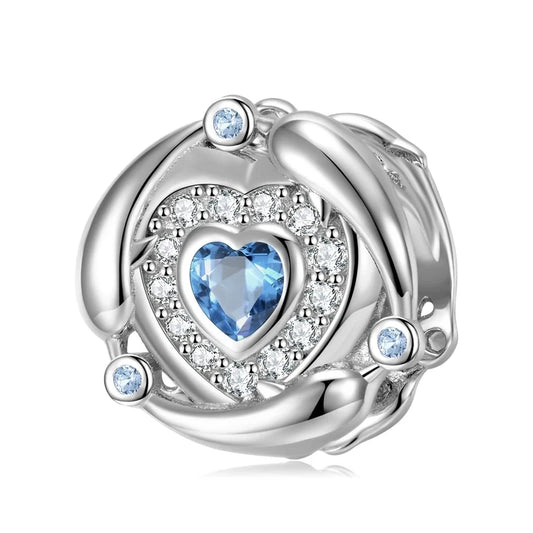 Charm από ασήμι 925 καρδιά ζιργκόν (C1130)