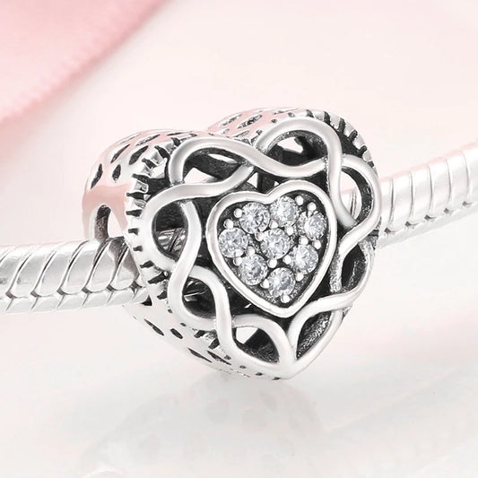 Charm από ασήμι 925 καρδιά (C1135)