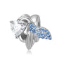 Charm από ασήμι 925 καρδιά με ουρά γοργόνας (C1189)