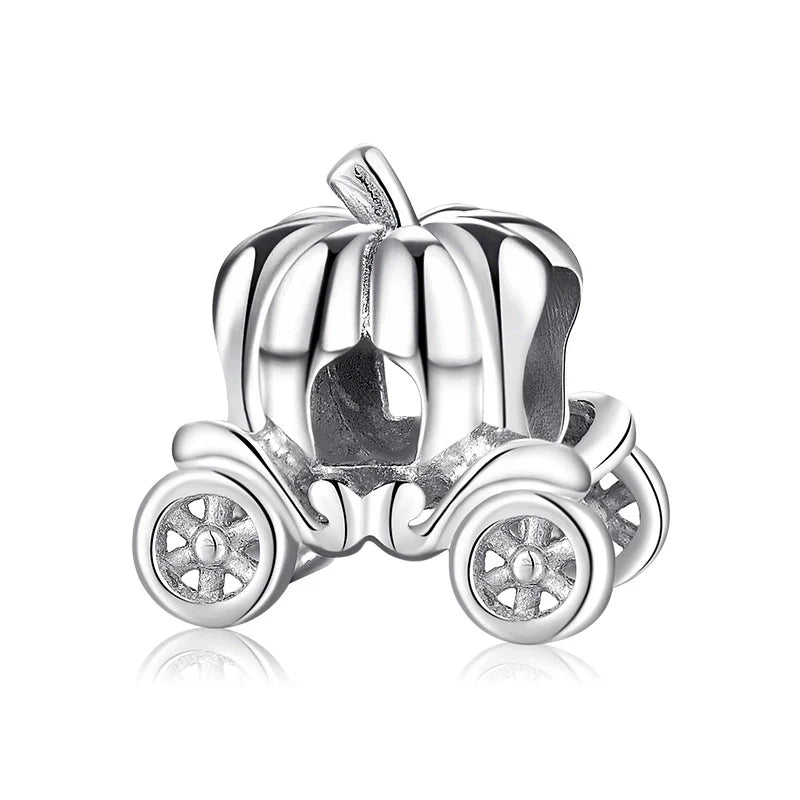 Charm από ασήμι 925 άμαξα κολοκύθα (C1193)