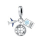 Ασημένιο Charm 925 με Θέμα Ταξίδι (C1260)