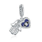 Charm Μάτι & Χέρι της Φατίμα – Ασήμι 925 (C1327)