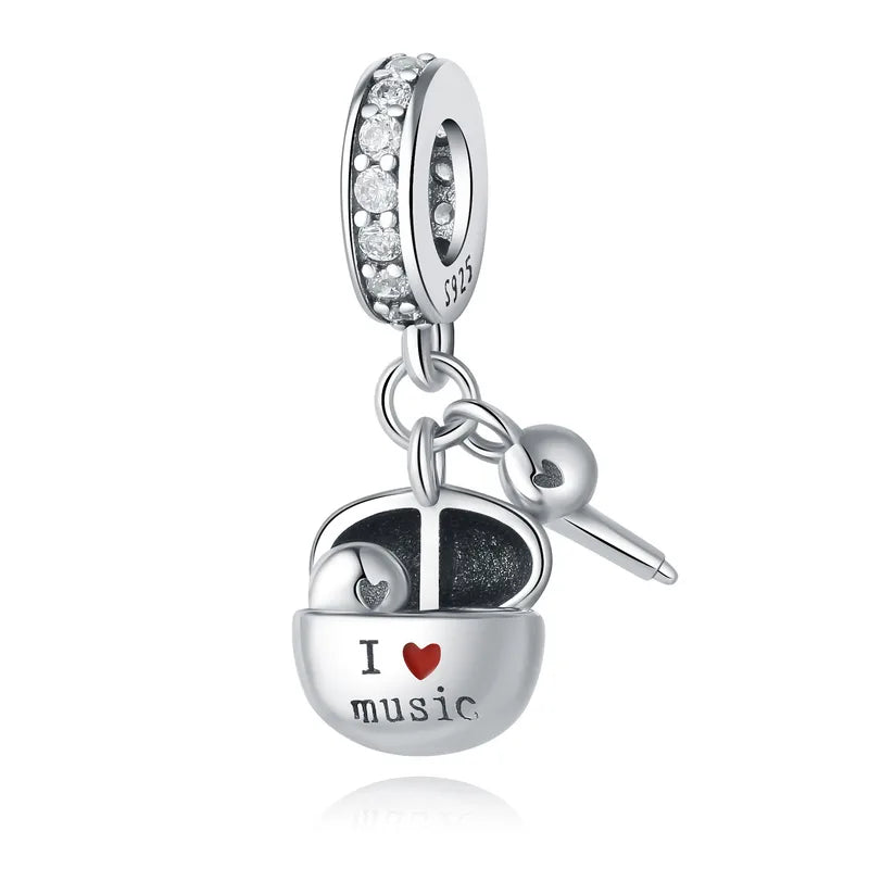 Charm “I ♥ Music” – Ασήμι 925 (C1331)