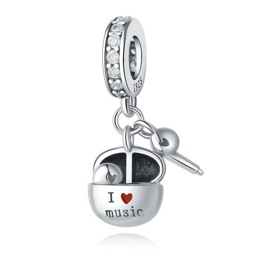 Charm “I ♥ Music” – Ασήμι 925 (C1331)