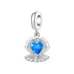 Ασημένιο 925 Charm Κοχύλι με Καρδιά (C1381)