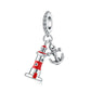 Ασημένιο 925 Charm Φάρος & Άγκυρα (C1385)