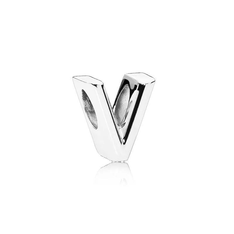 Ασημένιο 925 Charm Γράμμα V (C1387)