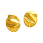 Γυναικεία Ατσάλινα Χρυσά Σκουλαρίκια 2 cm με Γεωμετρικό Σχέδιο (E1608)