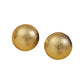 Ατσάλινα Χρυσά Σκουλαρίκια 3 cm με Ματ Στρογγυλό Design (E1619)