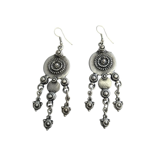 Κρεμαστά Σκουλαρίκια από Ζάμακ – Boho Tribal Αίσθηση (8cm) (E1622)