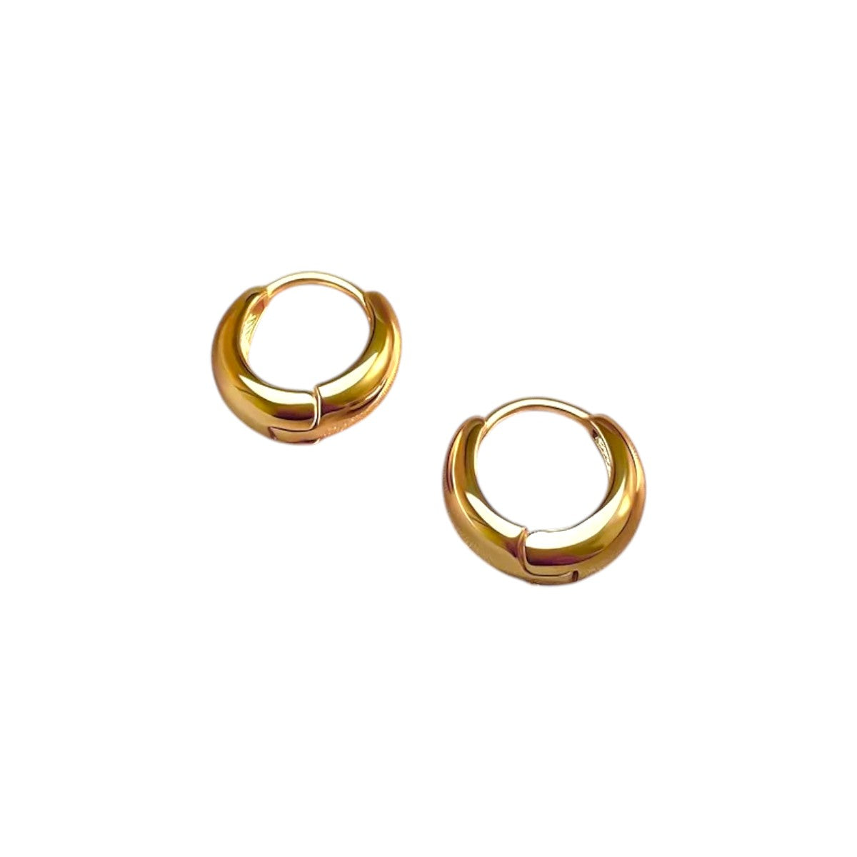 Ατσάλινα κρίκοι σκουλαρίκια με γυαλιστερό φινίρισμα 1.8cm (E1627)