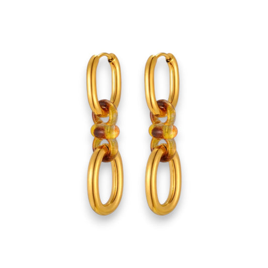Ατσάλινα Σκουλαρίκια Αλυσίδα 4.1 cm (E1738)
