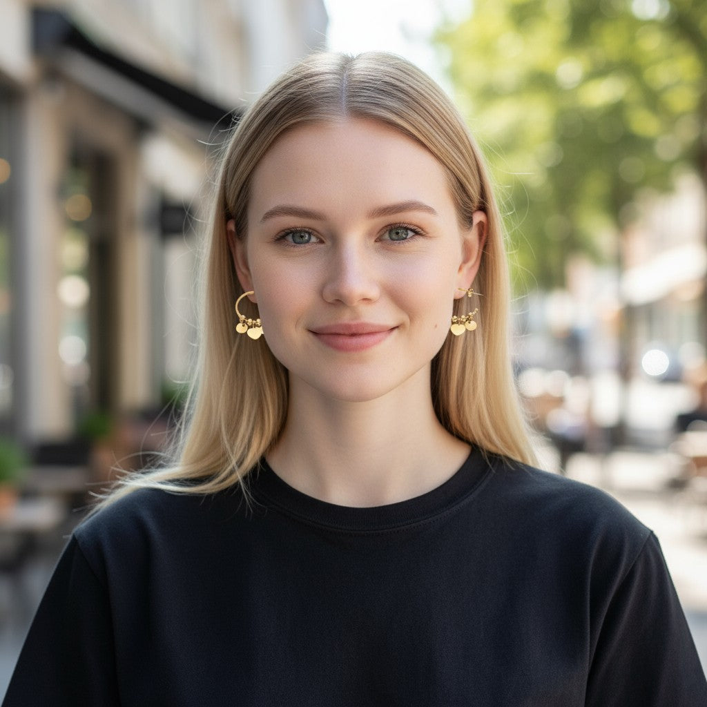 Ατσάλινοι κρίκοι 3.6cm επιχρυσωμένοι (E3016)