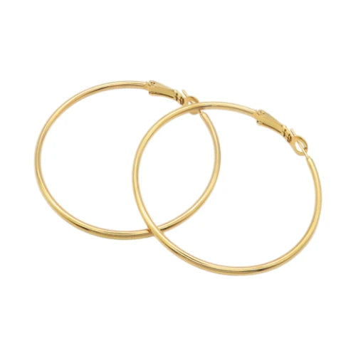 Ατσάλινα Σκουλαρίκια Κρίκοι – Επιχρυσωμένοι 7 εκ. (E3169)