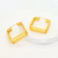Ατσάλινοι τετράγωνοι κρίκοι χρυσό – 2.7cm (E3341)