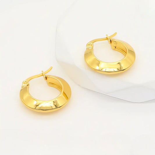 Ατσάλινοι κρίκοι χρυσό – 2.0cm (E3343)