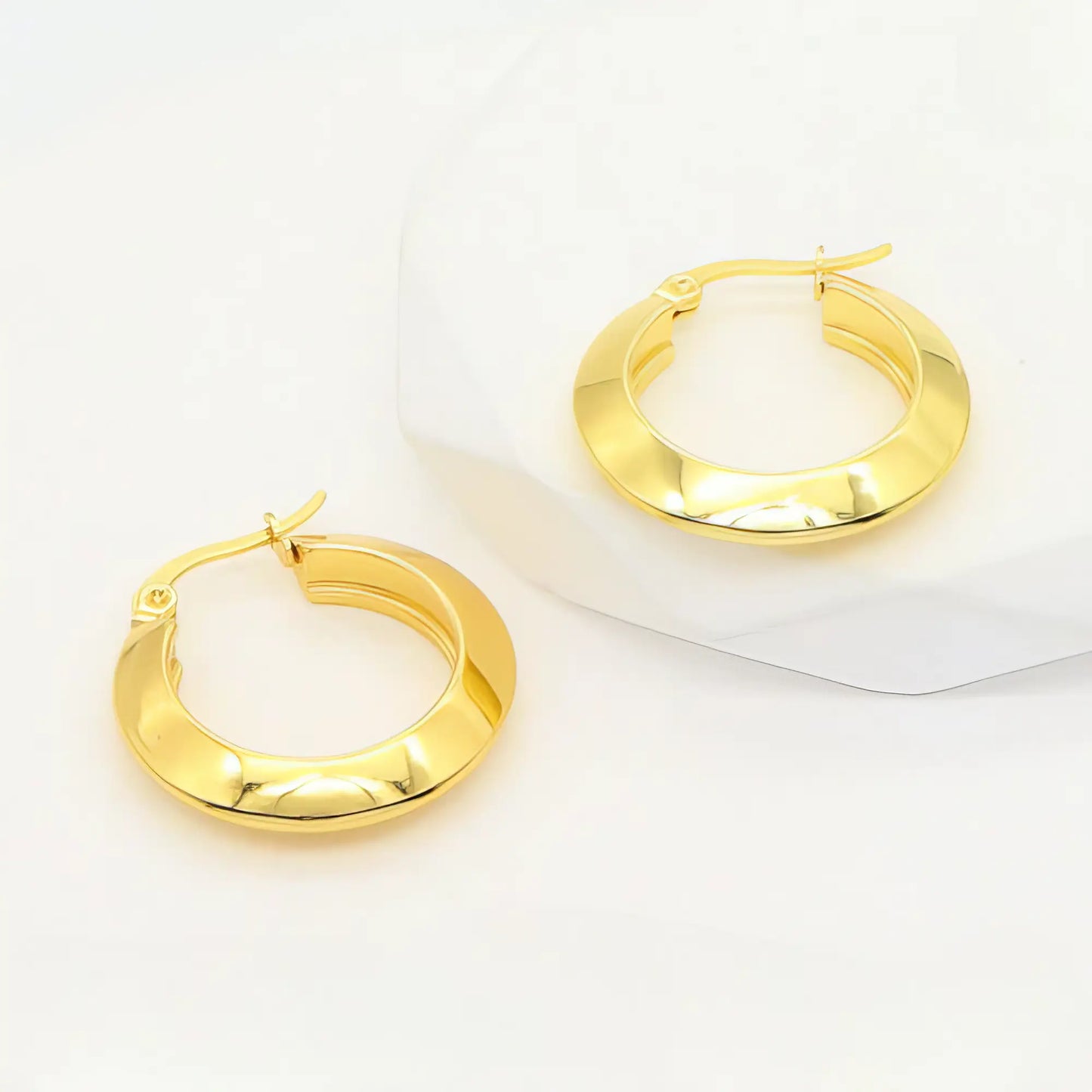 Ατσάλινοι κρίκοι χρυσό – 2.5cm (E3344)