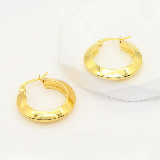 Ατσάλινοι κρίκοι χρυσό – 2.5cm (E3344)