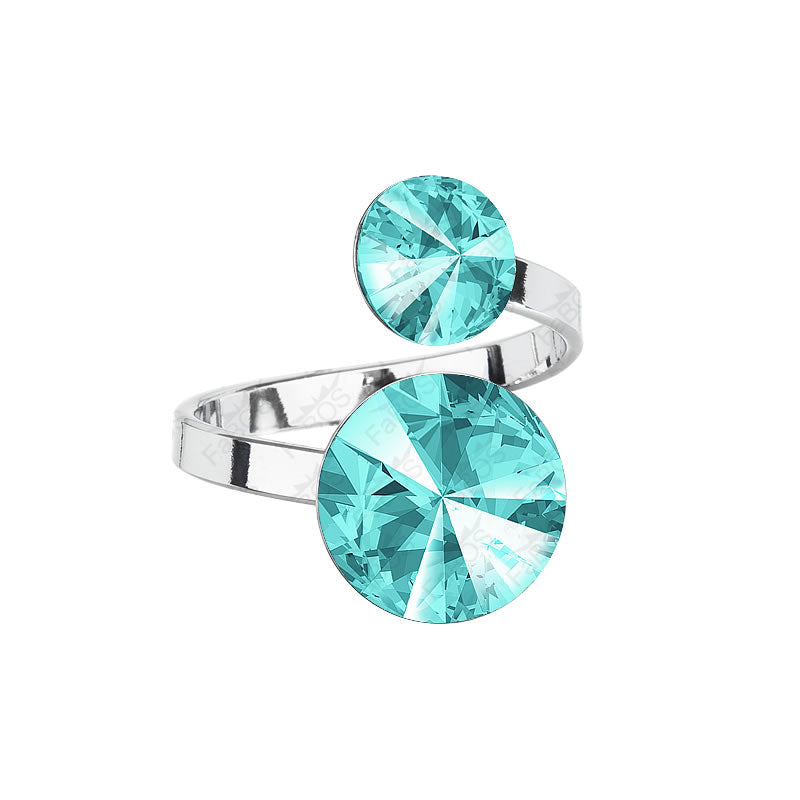 Δαχτυλίδι με Κρύσταλλα Swarovski και Επίστρωση Ροδίου (F1131)