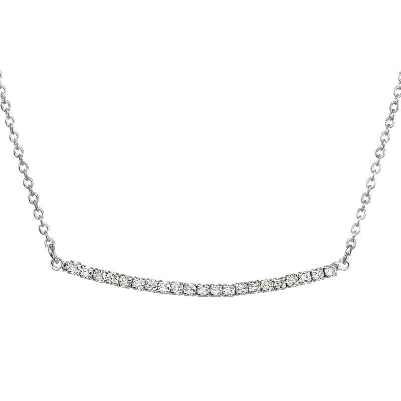 Κολιέ με λεπτό κυρτό μοτίφ και κρύσταλλα Swarovski (F1141)