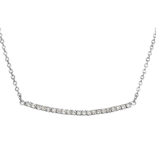 Κολιέ με λεπτό κυρτό μοτίφ και κρύσταλλα Swarovski (F1141)