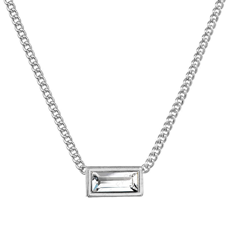 Κολιέ με κυκλικό μοτίφ, πέρλες και κρύσταλλα Swarovski (F1142)