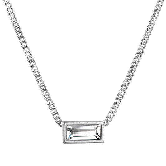 Κολιέ με κυκλικό μοτίφ, πέρλες και κρύσταλλα Swarovski (F1142)