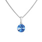 Κολιέ από ορείχαλκο με κρύσταλλα Swarovski®  0.8cm χρώμα ζαφείρι (F1150)