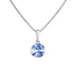 Κολιέ από ορείχαλκο με κρύσταλλα Swarovski®  0.8cm light sapphire( F1154)