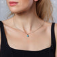 Κολιέ από ορείχαλκο με κρύσταλλα Swarovski®  0.8cm turquoise (F1152)