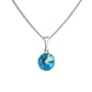 Κολιέ από ορείχαλκο με κρύσταλλα Swarovski®  0.8cm bermuda blue (F1153)
