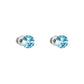 Σκουλαρίκια καρφωτά με κρύσταλλο swarovski aquamarine 0.6cm (F1155)