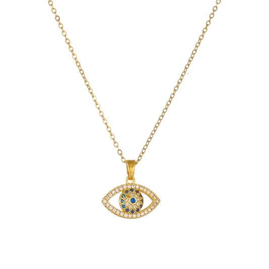 Ατσάλινο κολιέ ματάκι (N1755)