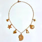 Ατσάλινο Κολιέ Αλυσίδα με καλοκαιρινά charms (N1767)
