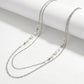 Κολιέ Μακρύ από Ατσάλι με Πέρλες (N1844)