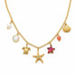 Καλοκαιρινό Ατσάλινο Κολιέ με Charms (N1872)