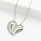 Ατσάλινο Κολιέ με Καρδιά – Ασημί (N3239)